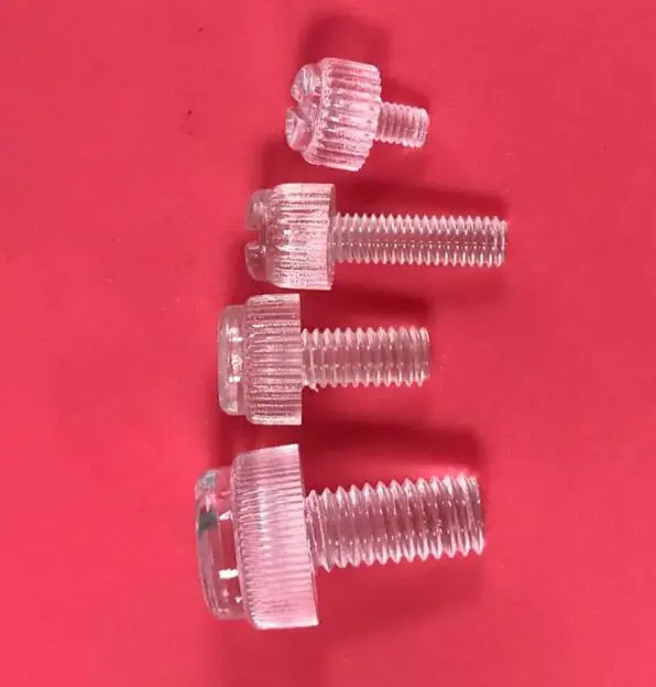 20 шт. прозрачные винты M4 PC с накатанными ручками пластиковые болты изолированные