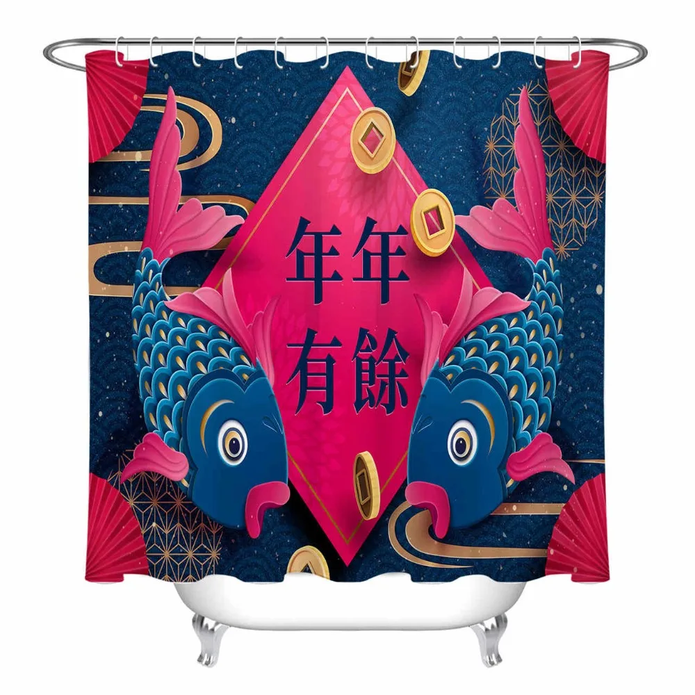 Занавеска для душа на новый год 72 х79 дюймов|Шторы душа| |
