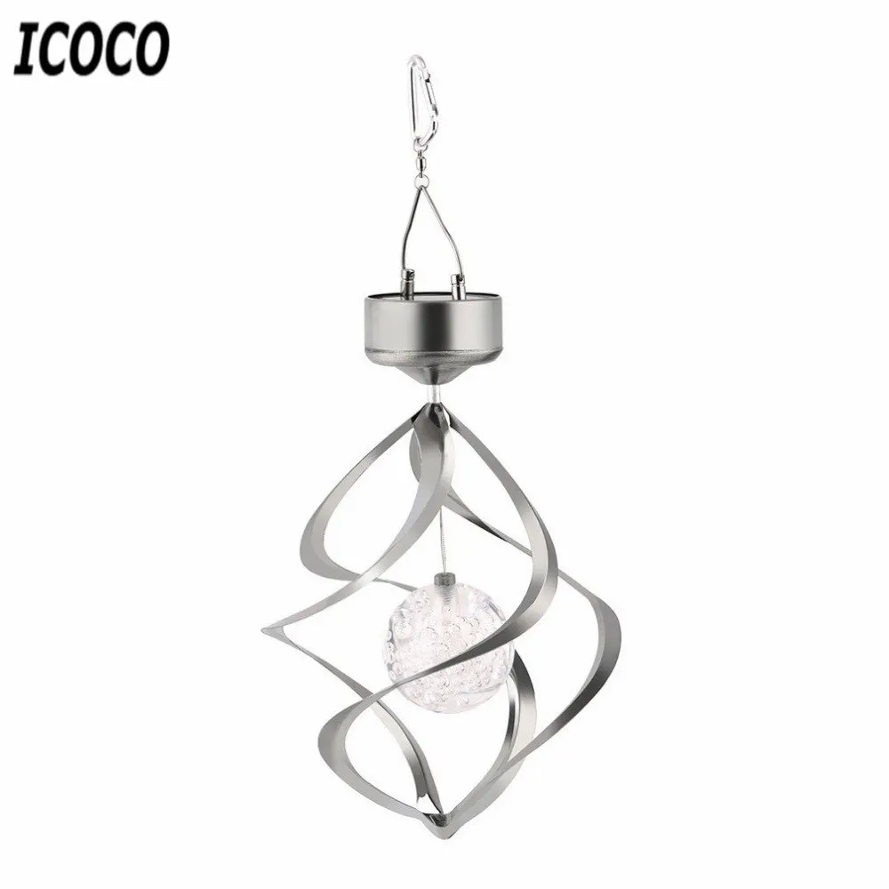 Изменение цвета на солнечных батареях LED ветер куранты Спиннер открытый висящий