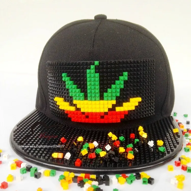 Новая мода мультфильм дизайн на заказ съемный дальнобойщик Snapback шляпы для мужчин лето мозаика кирпичная шляпа для женщин черные шапки