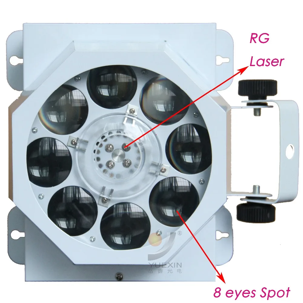 8X3W RGBW с RG лазерным led узором диско dj эффект света для домашнего сценического