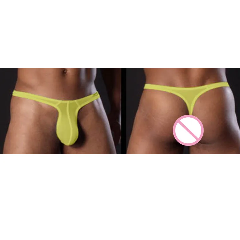 Мужские трусы стринги с U-образным вырезом черные брифы сексуальное нижнее белье