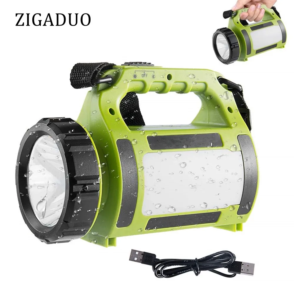 Высокомощный портативный светодиодный фонарь для кемпинга прожектора USB