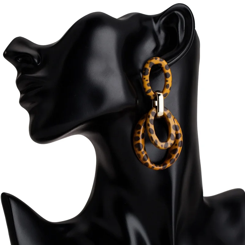 Женские серьги подвески с ацетатной пластиной Find Me большие геометрической формы