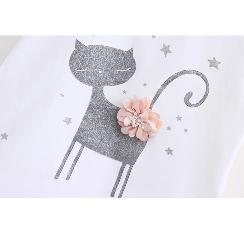 Комплект одежды милый свитшот с мультяшным принтом футболка + юбка из газовой