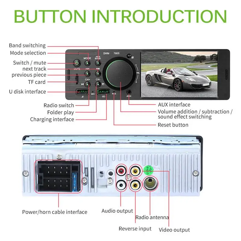 MP5 плеер автомобильный с сенсорным экраном 4 1 дюйма FM радио USB Bluetooth|MP4 и плееры для