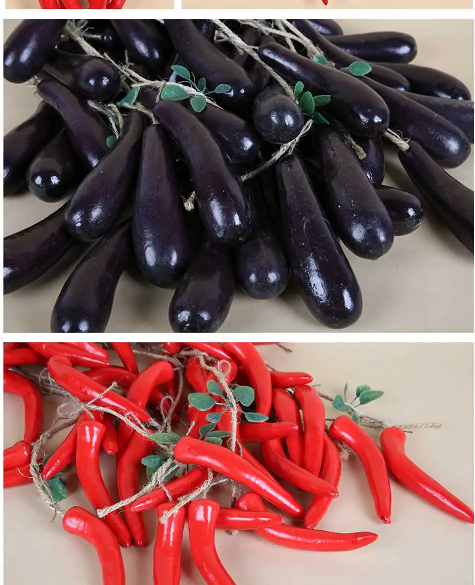 CHENCHENG искусственные овощи Чили картофель Баклажан чеснок Кукуруза огурец помидоры поддельные пузыри еда украшение дома кулон