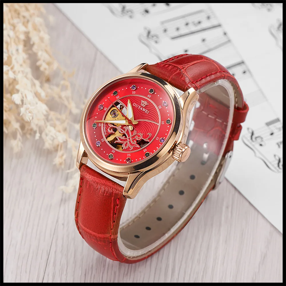 Reloj Mujer OYW женские Автоматические механические часы, полностью стальной ремешок, женские часы, модные наручные часы, женские часы Montre Femme