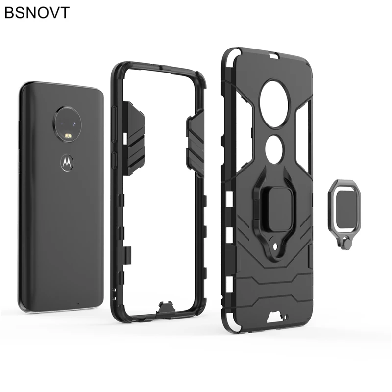 Чехол-бампер для Motorola Moto G7 Магнитный чехол с кольцом на палец телефона Plus XT1965 xt1920 |