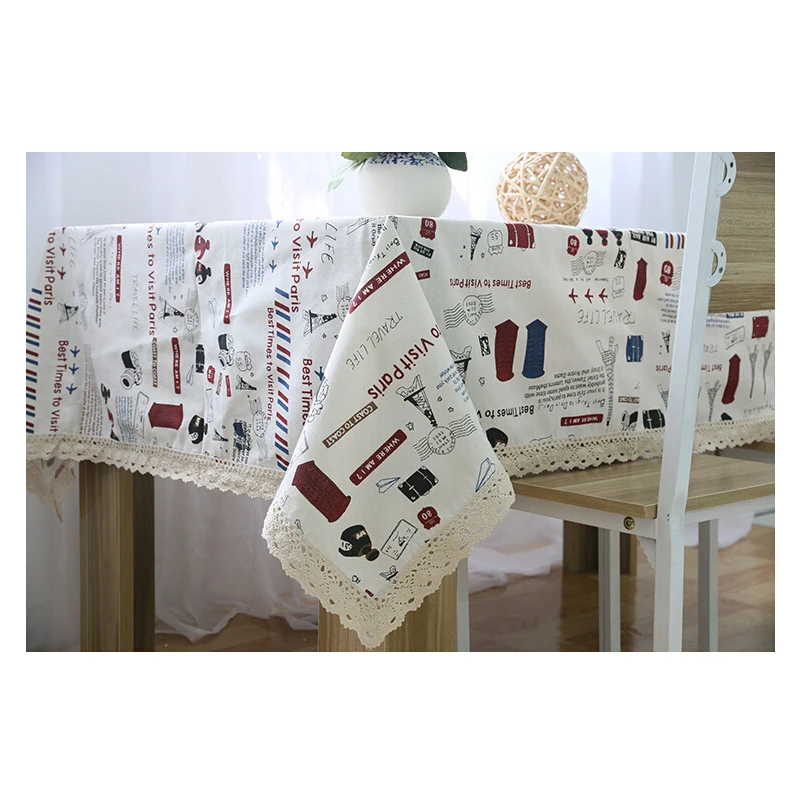 Горячая Распродажа скатерть из хлопка и льна для стола вечерние чного украшения