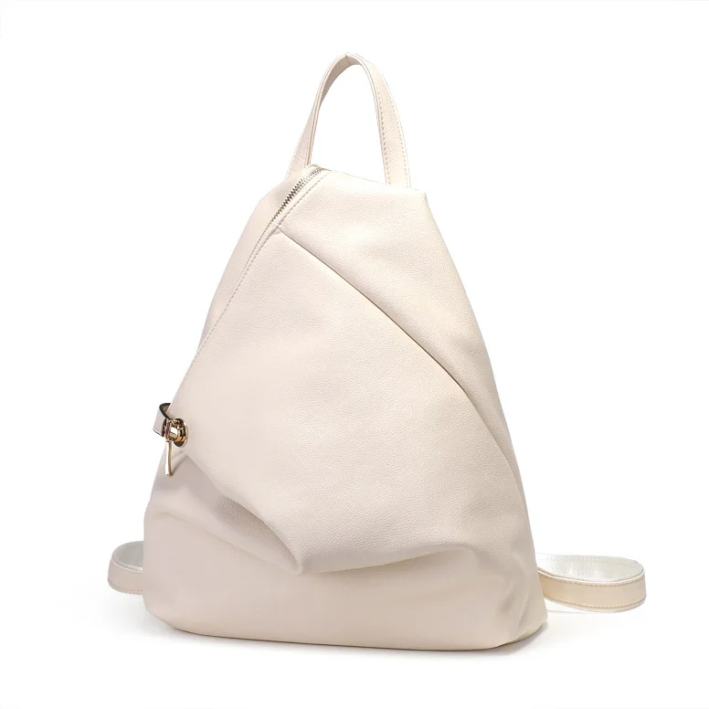 Beige JIANXIU модный Фирменный Рюкзак Mochila Feminina женская сумка из искусственной кожи рюкзаки для Путешествий многофункциональные однотонные рюкзаки - Цвет: Beige