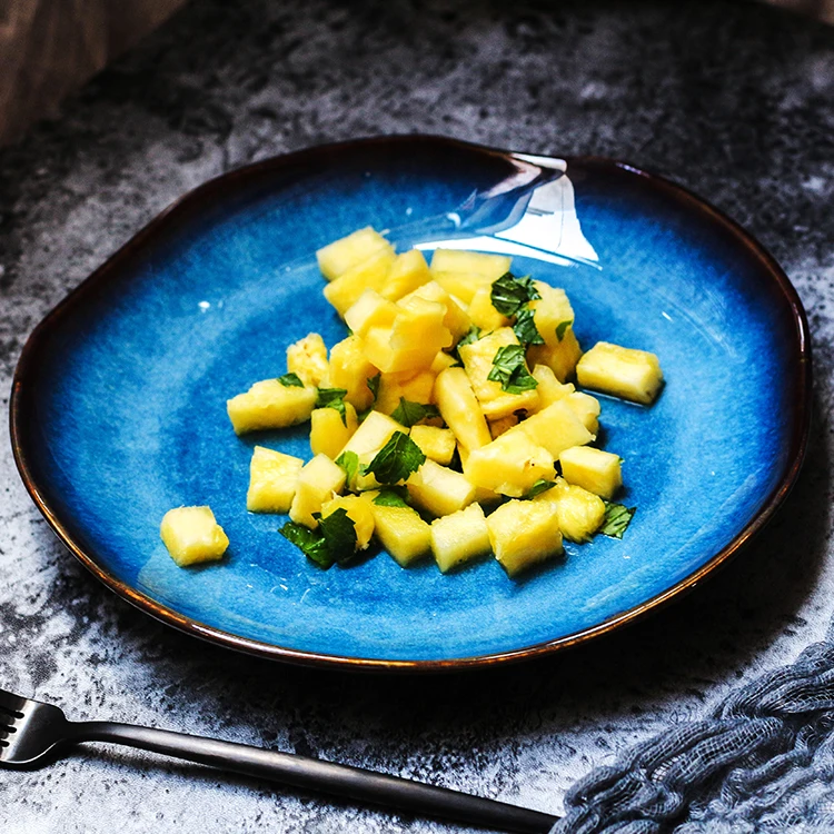 8 5/10 5 дюймов креативная керамическая тарелка салат из овощей и фруктов круглая