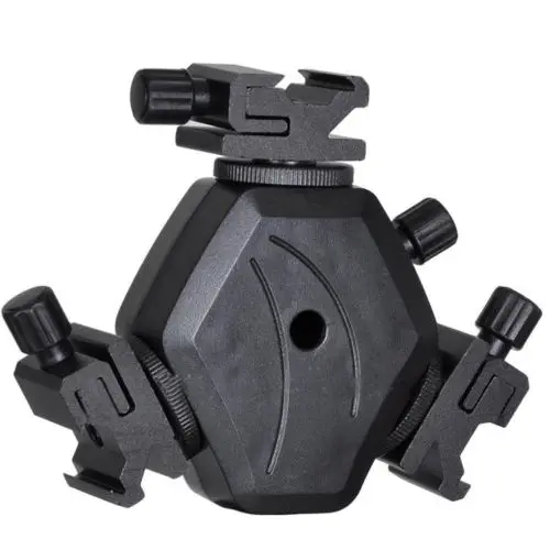 

New 3 Head Triple Hot Shoe Mount Adapter Flash Light Bracket Umbrella Holder