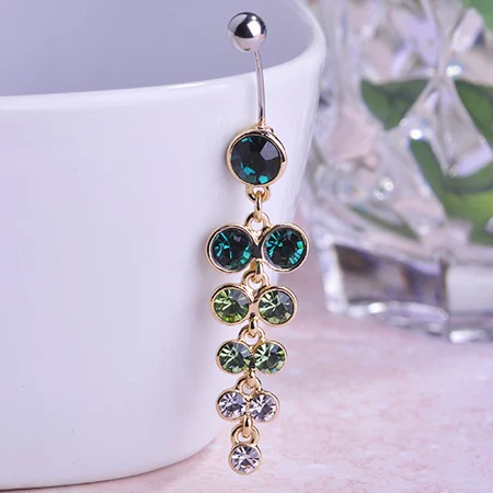 Изысканная длинная подвеска-Вишня из нержавеющей стали 316L серьги для пирсинга