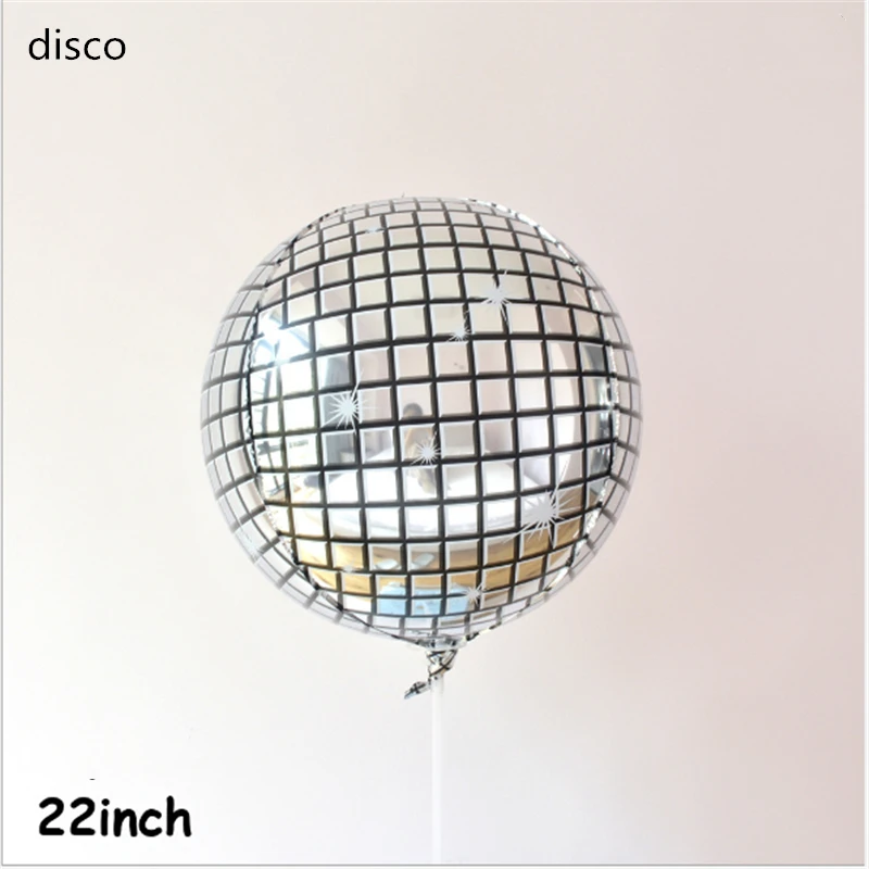 disco Новинка! 22 дюйма 4d градиент цвета радуги воздушные шары на день рождения украшения для торжеств и вечеринок диско шар фотобокс фон - Цвет: disco