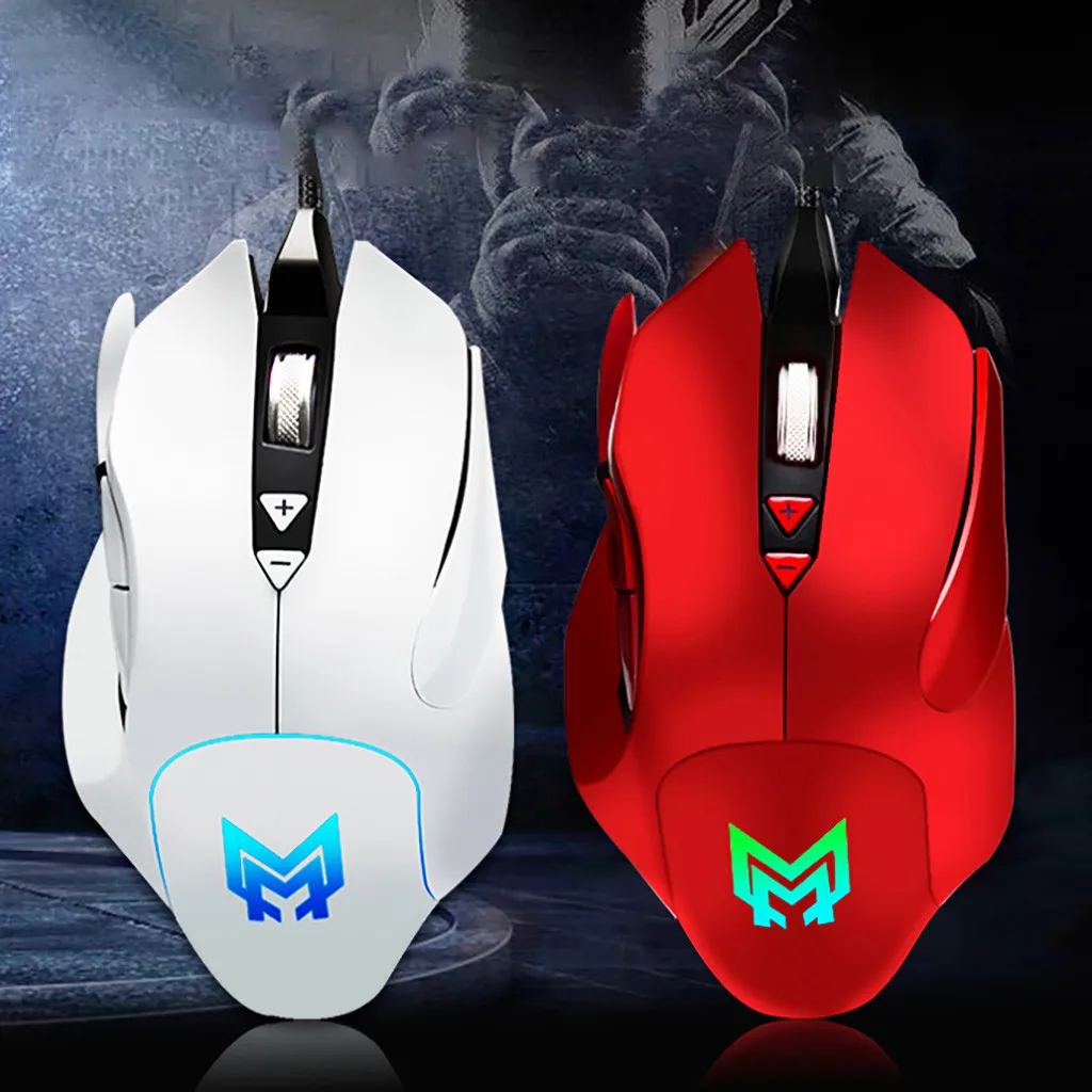 ZELOTES T 80 игровая мышь 7200 точек/дюйм подсветка многоцветная светодиодная