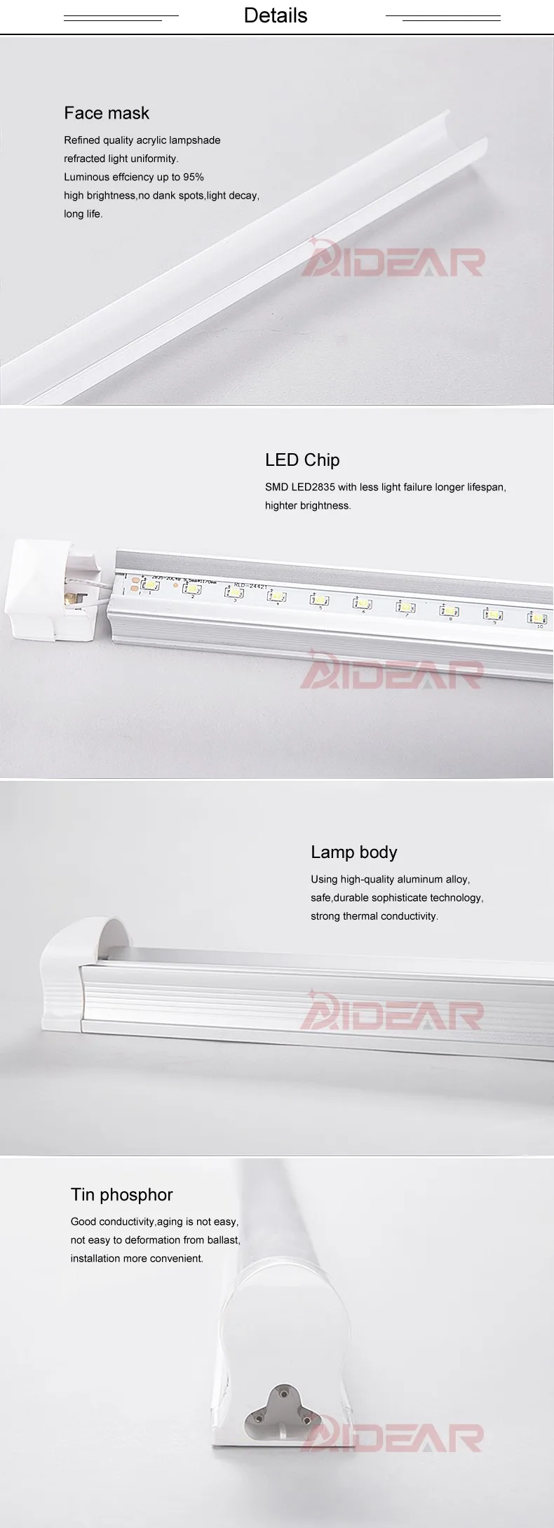 Интегрированная Светодиодная трубка T8 1200 мм 18 Вт CE Rohs 4ft по низкой цене|integrated led