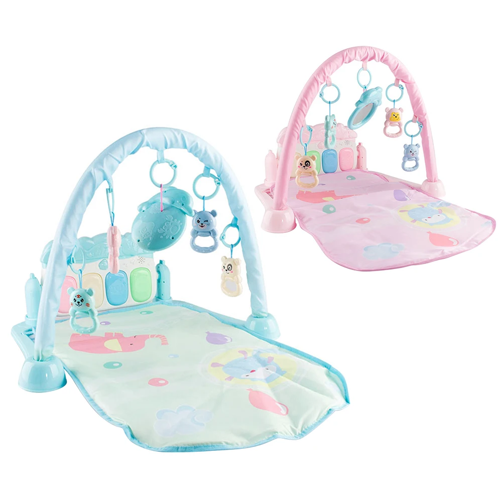 Cartoon Premium Multifunctional Piano Fitness Frame Pedal Piano Music Play Mat Blanket for Newborns Early Education Activity Gym