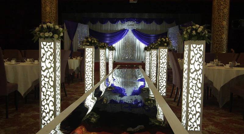 

T stage road lead column Free shipping 8pcs Wedding & Banquet Decoration White Carved Pillar Stand