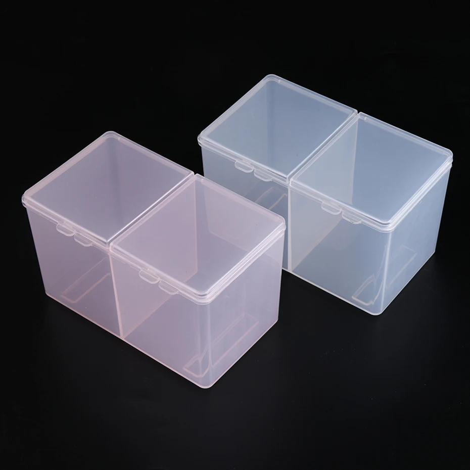 1 шт. 2 отделения прозрачный для удаления хлопковых подушек контейнер макияжа