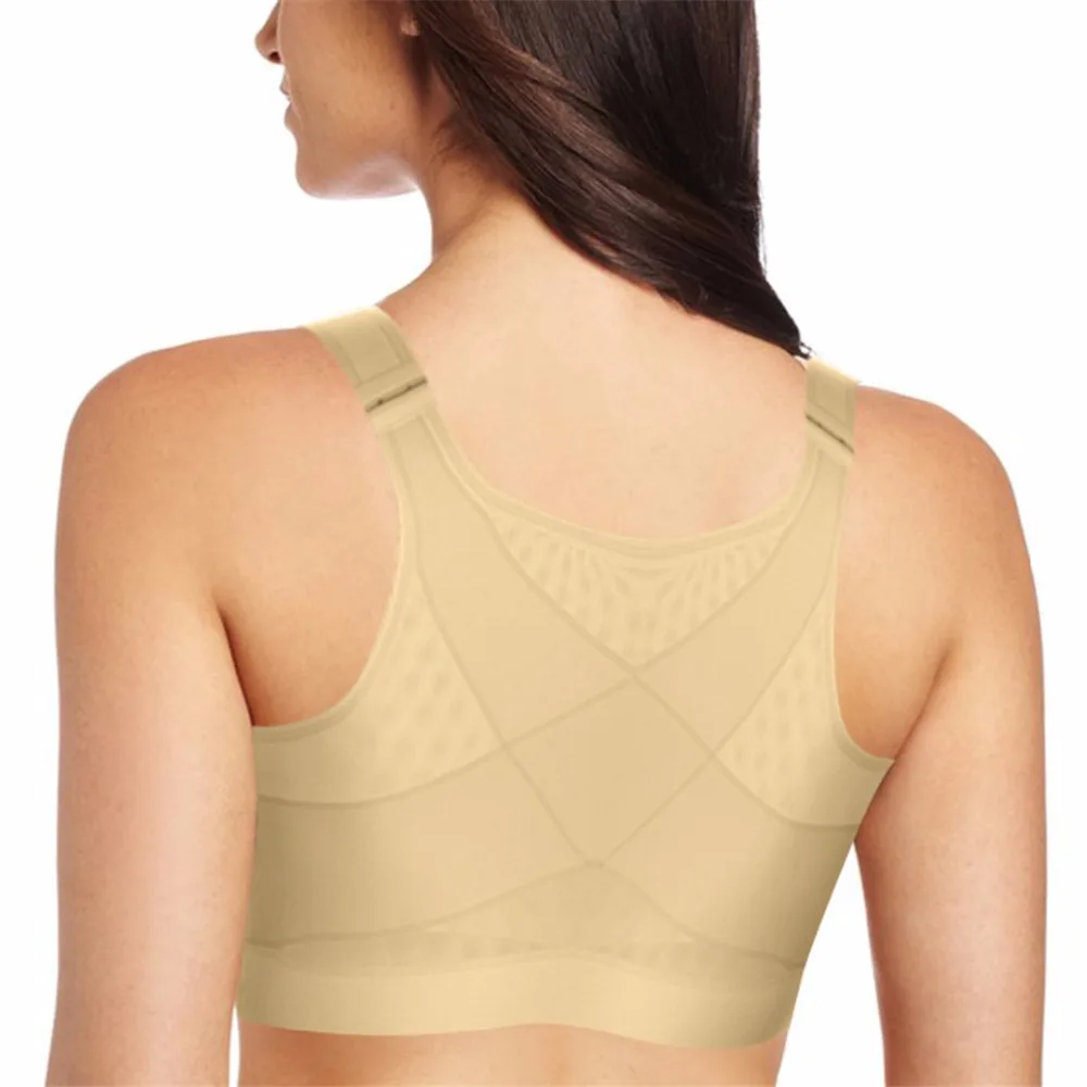 

Bra Lifter Wire Free Push Up Chest Tops Women Breast Operative Supportor Surgical Front Hook Adjust Recovery Bras