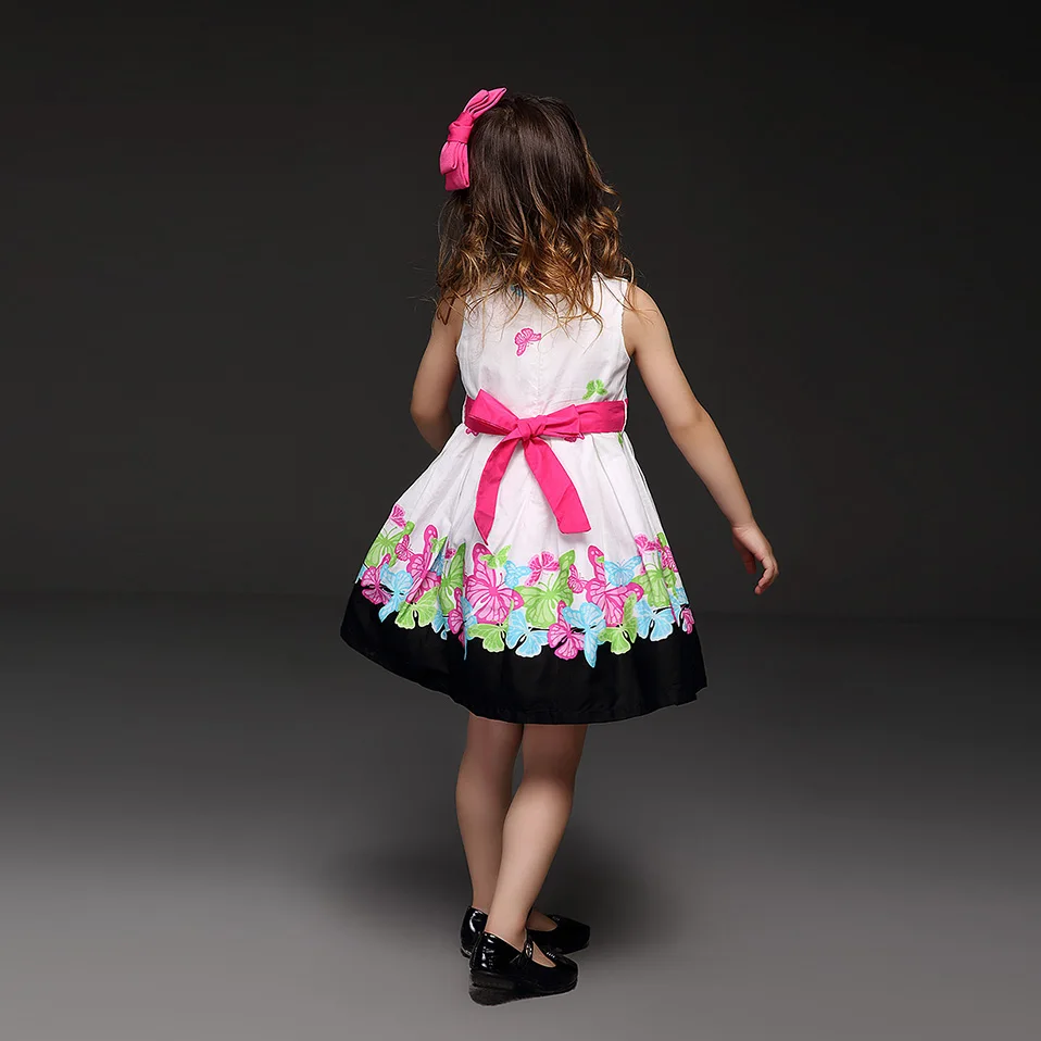 Pettigirl Elegant Girls Party Dresses For Summer Floral Printed Princess Dress Fashion Kids Clothing 2020 GD21008-46B | Детская одежда