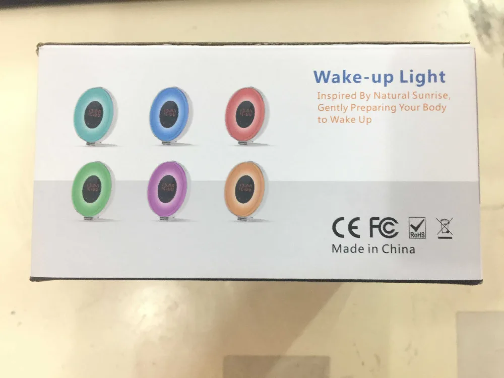 Световой будильник цифровой светодиодный дисплей времени утреннее Пробуждение