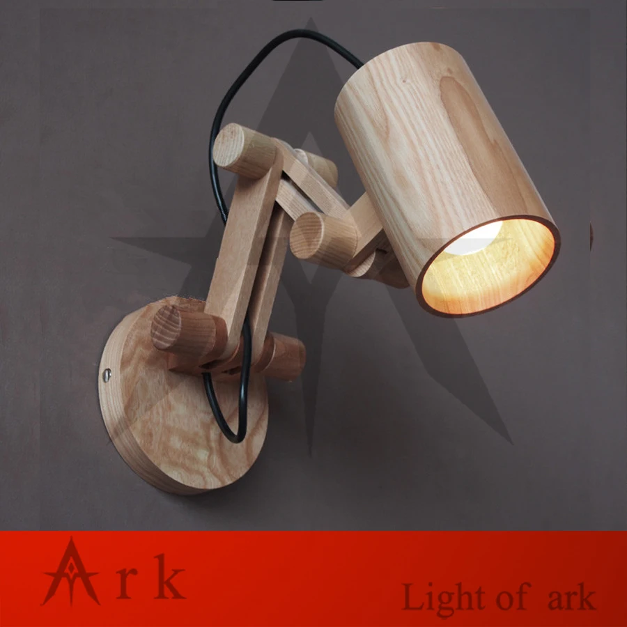 Ark light современный деревянный настенный светильник освещение для спальни дома