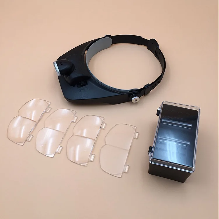 Головное крепление Лупа с 3 светодиодными лампами 4 лупа объектива | Лампы и