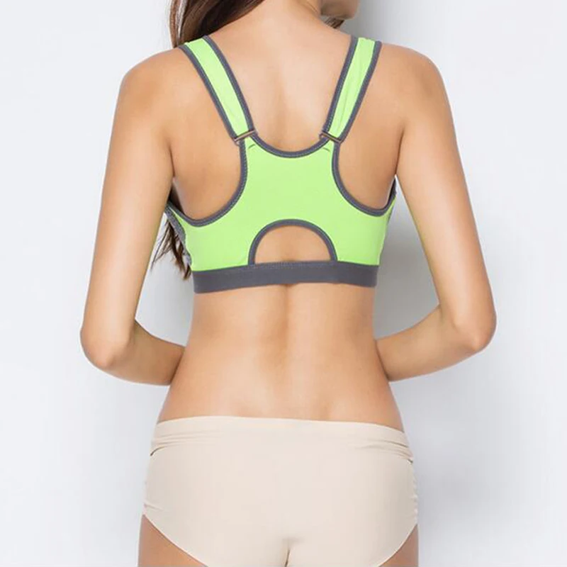 

Women Sport Top Bra Double Full Cup Push Up Bra Running Fitness Yoga Bra Breathable Shockproof Sports Bra