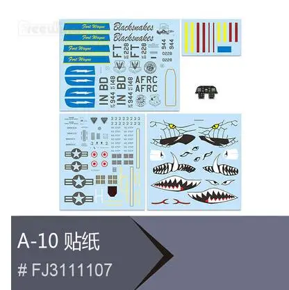 Набор наклеек для Freewing Twin 80 мм rc plane jet A10 A-10 F-10 | Игрушки и хобби
