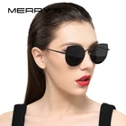 Женские солнцезащитные очки кошачий глаз MERRYS, классические брендовые дизайнерские очки в металлической оправе, S8108, 2019