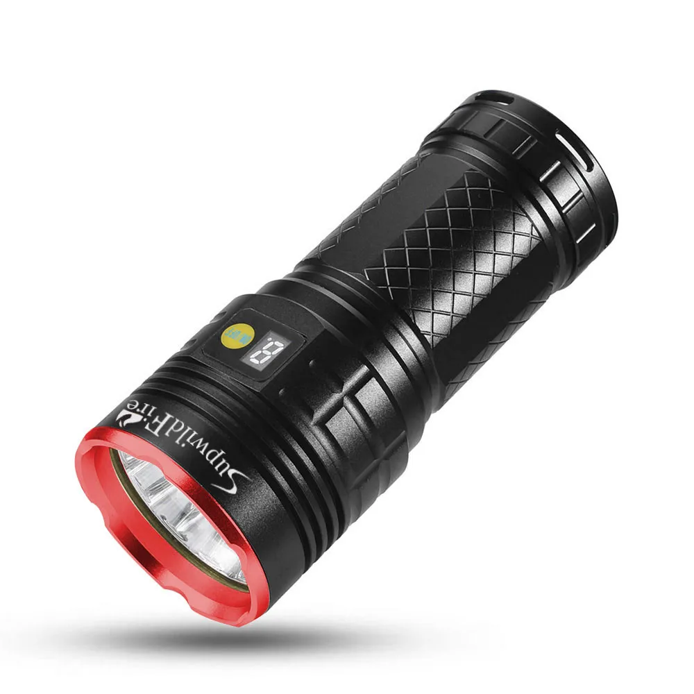 ISHOWTIENDA SupwildFire 7 x XM-L T6 светодио дный Мощность цифровой Дисплей Охота фонарик с Перезаряжаемые Батарея для кемпинга# G30