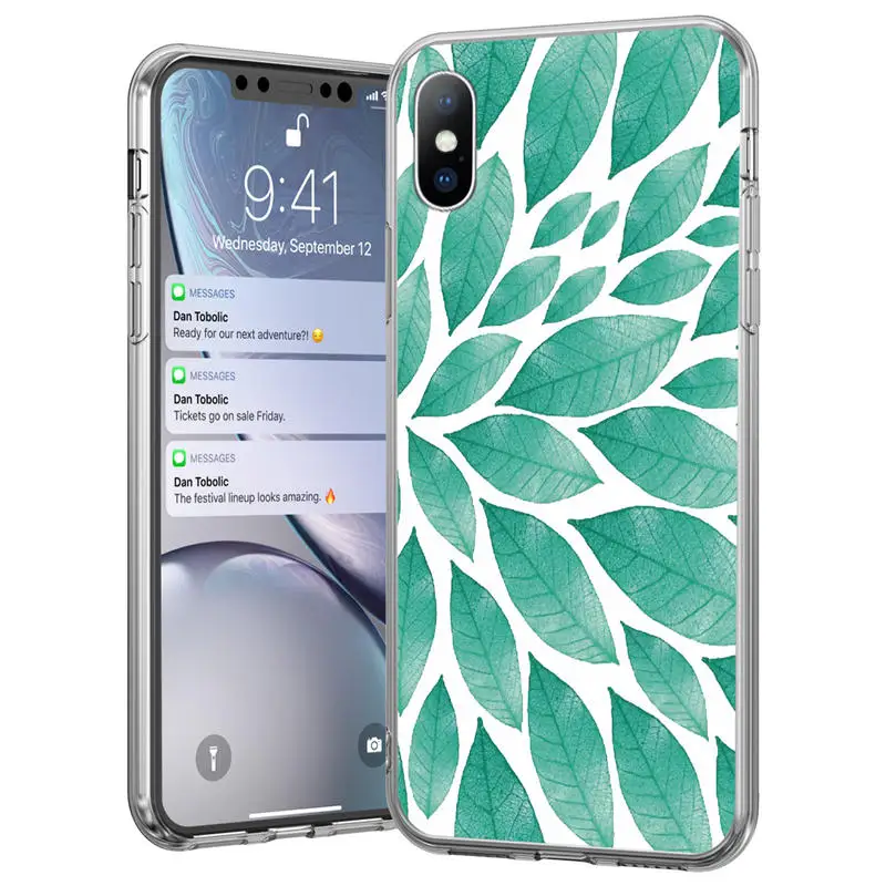 6120 Ottwn летний рисунок банановых листьев чехол для телефона для iPhone 11X7 8, 6, 6 S, Plus, XS XR XS Макс 5 5S SE Ретро листья чехол-накладка на заднюю панель из силикона и мягкого ТПУ с крышкой - Цвет: 6120