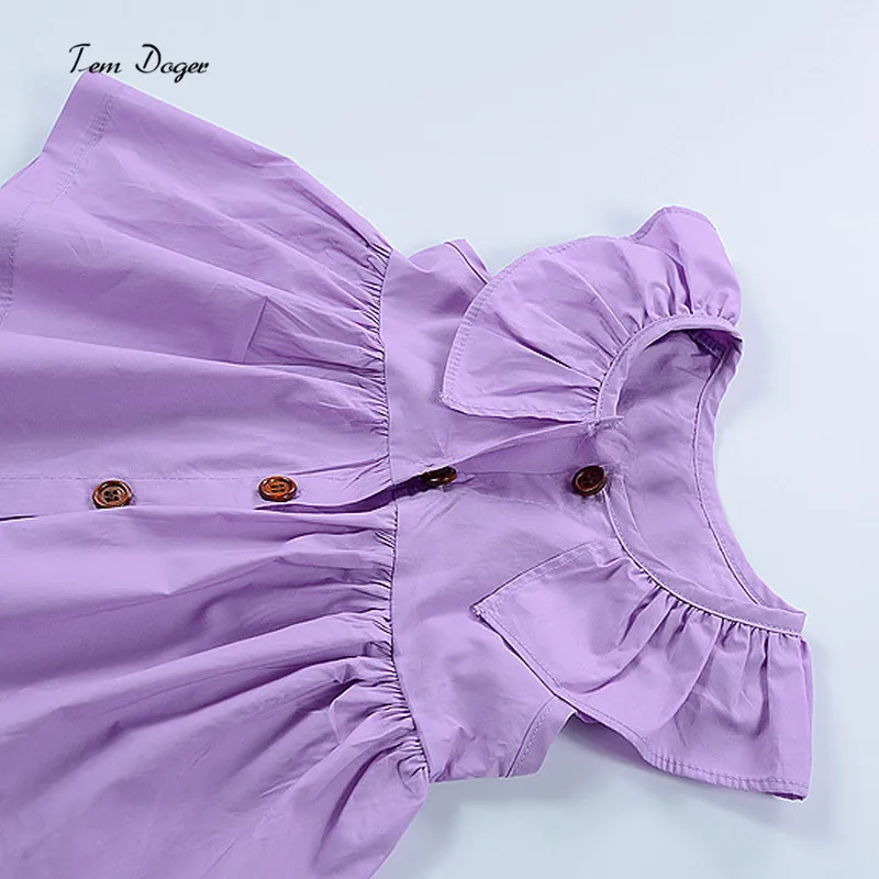 ТЕА doger Детская летняя одежда для девочек из хлопка новорожденных платье