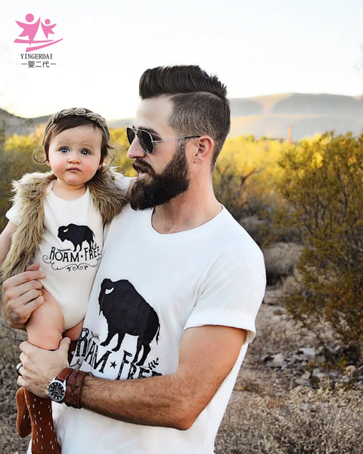 Летняя коллекция 2017 года футболка для Отца и Сына подходящая одежда семейный