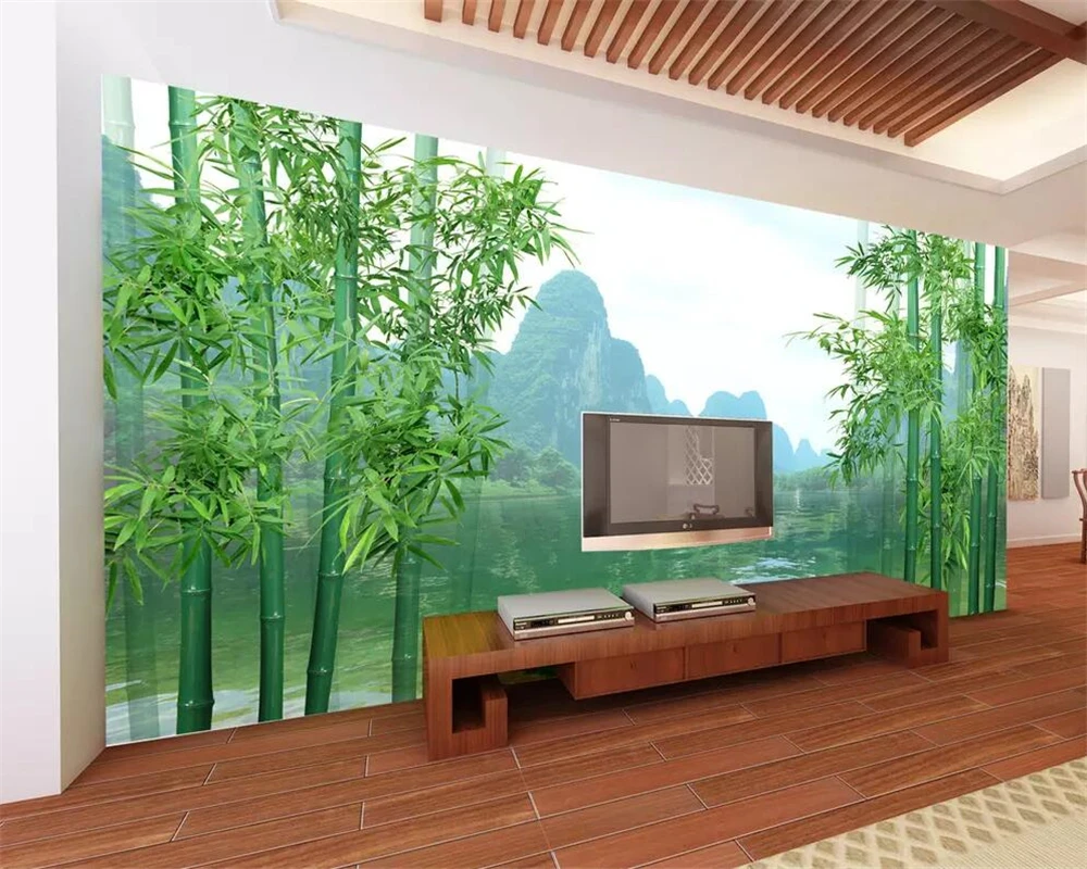 beibehang Custom wallpaper 3d Photo mural Huge HD Original Bamboo Guilin Landscape Painting Living room TV backdrop wall paper