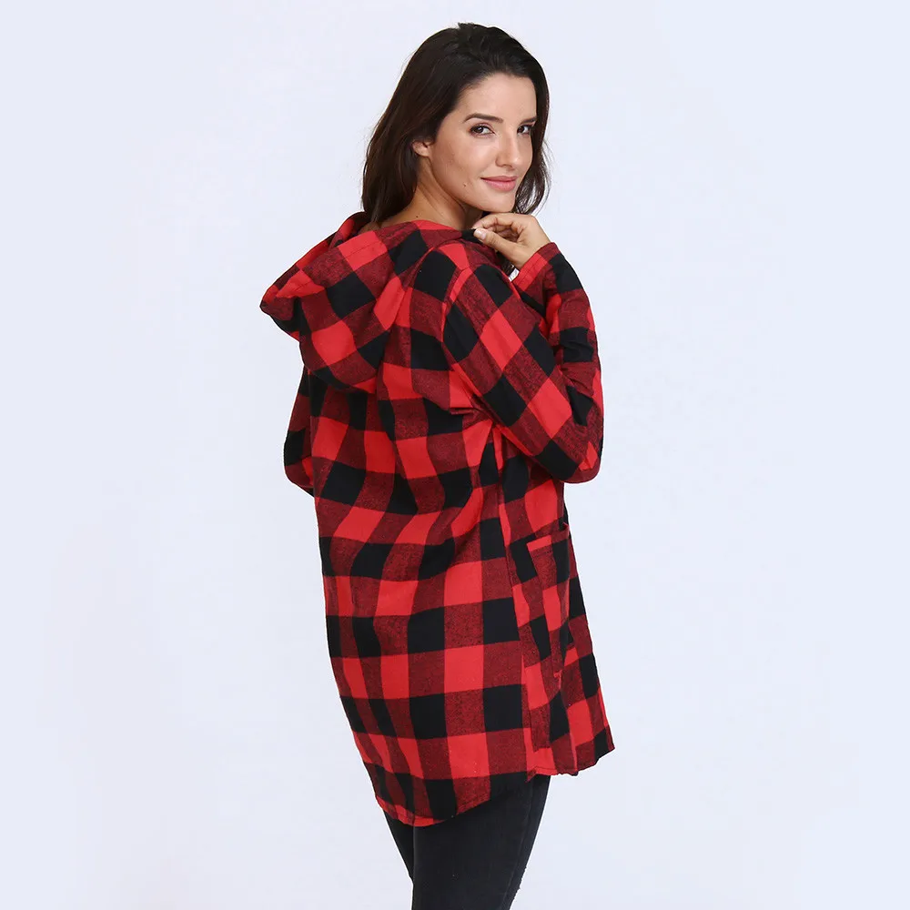 New Brand Women Blouses Long Sleeve Shirts Cotton Red and Black Flannel Plaid Shirt Casual Female Plus Size Blouse Tops | Женская одежда