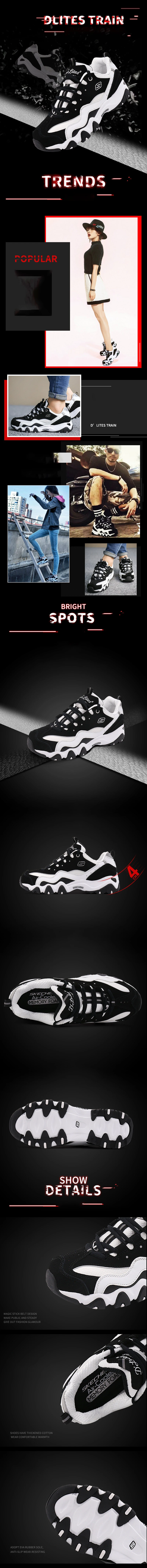 Skechers/Женская обувь D'lites; удобная дышащая повседневная обувь на платформе; Роскошные брендовые кроссовки; chaussure femme; 99999069-BKW