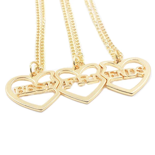 Горячая распродажа! 3 шт. кулон сердце Цепочки и ожерелья лучших друзей ювелирное