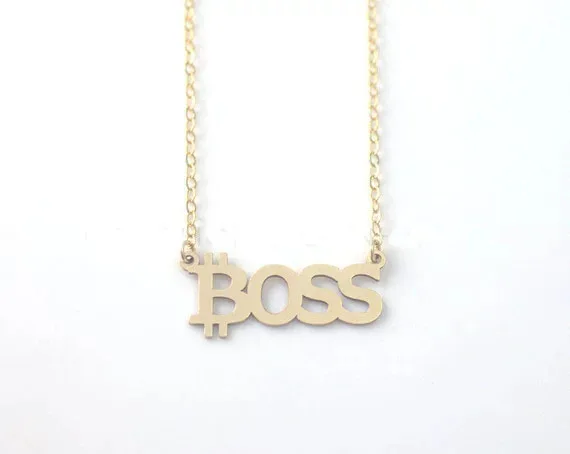 Бикоин ожерелье Boss новейшие ожерелья ювелирные изделия из стального материала