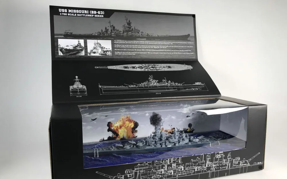 Новинка 1/700 USS Missouri, статическая Готовая модель броненосца из сплава, коллекционные вещи