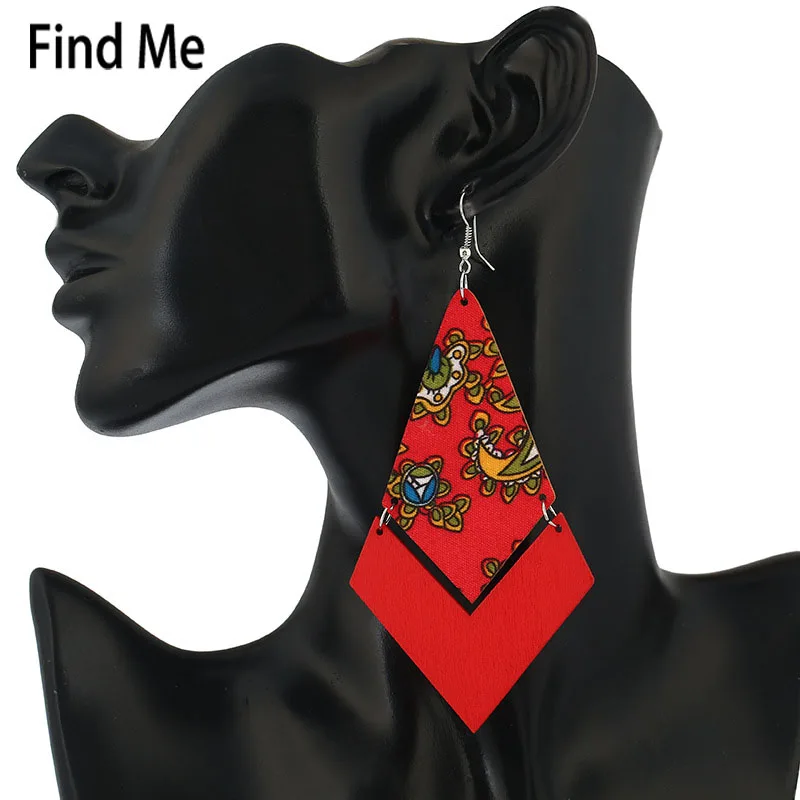 Женские серьги подвески в этническом стиле Find Me винтажные деревянные богемные