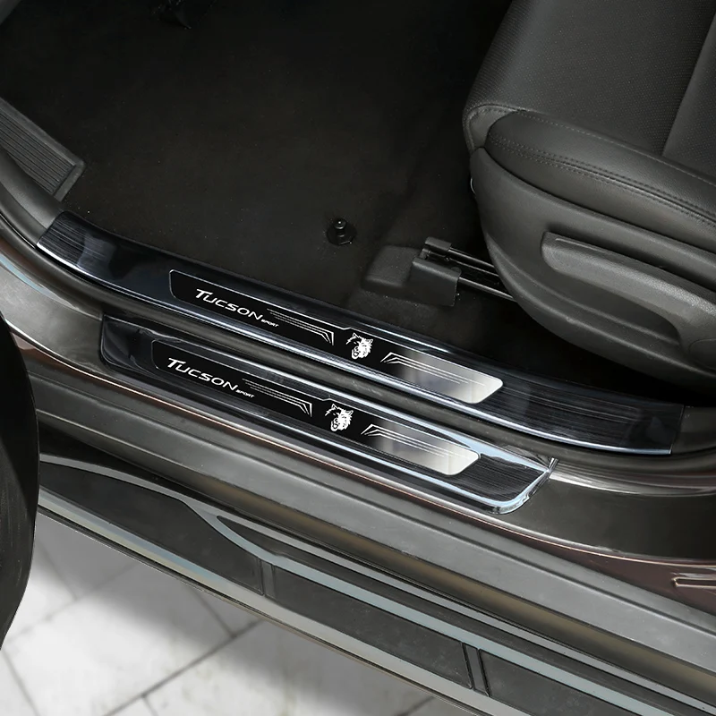 Высококачественная Накладка на порог из нержавеющей стали для Hyundai Tucson2015 2016 2017 2018
