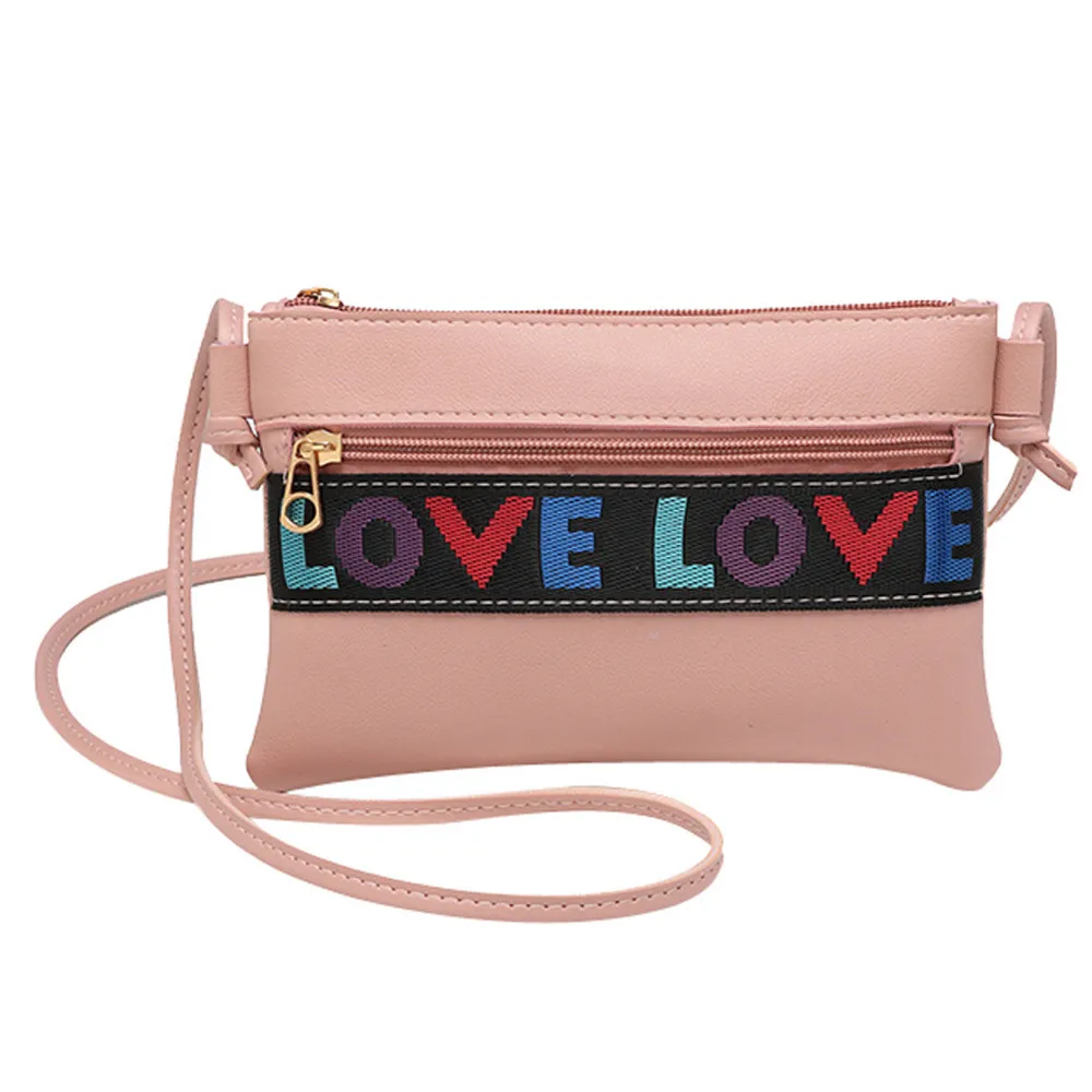 2019 модная дамская маленькая сумка на плечо кошелек с надписью мессенджер для