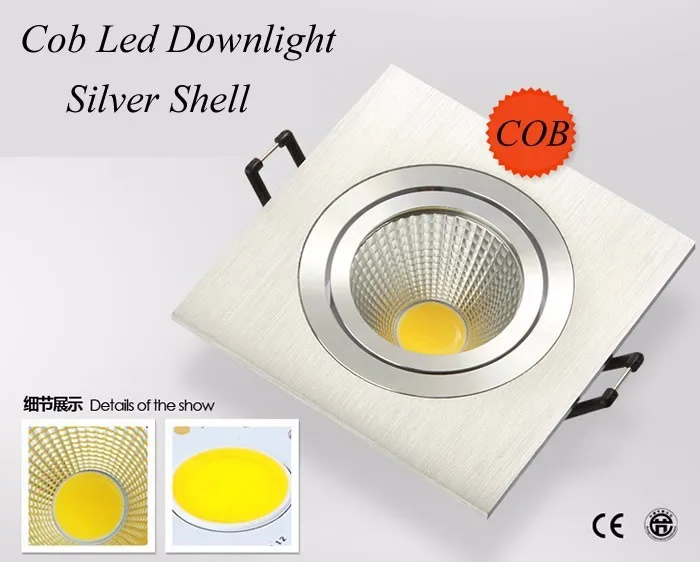 Белый/задний/серебристый корпус 1500lm 20 Вт Cob Led Диммируемый светодиодный светильник освещение Встраиваемые лампы 110-240 В CE& ROHS UL SAA CUL