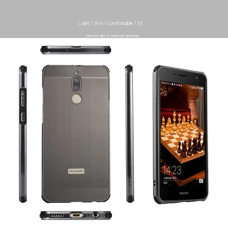 Чехол для huawei mate 10 Lite, чехол, роскошная металлическая алюминиевая рамка, чехол для huawei Nova 2i G10 Honor 9i mate 10 Lite, чехол
