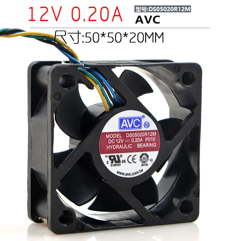 

Original AVC DS05020R12M P010 12V 0.20A 5CM 50*50*20MM Computer cooling fan