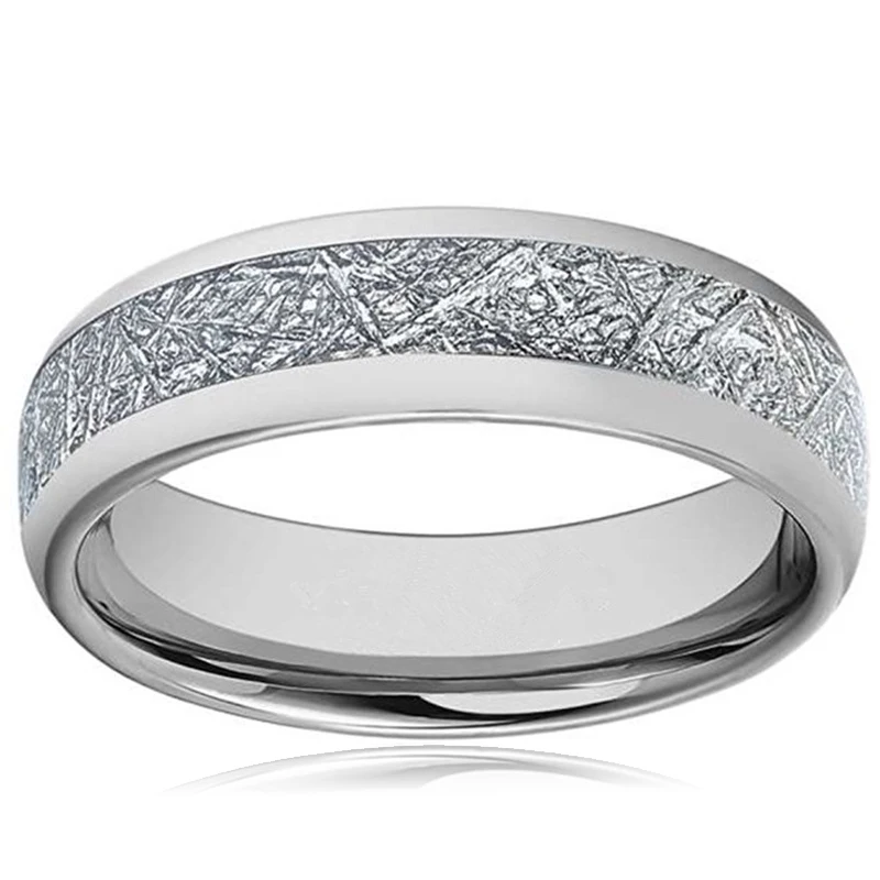 Кольца из карбида вольфрама для мужчин и женщин, обручальное кольцо Promise Meteorite, 8 мм, 6 мм, кольца для пар, размер 6-13, 2 шт. в комплекте