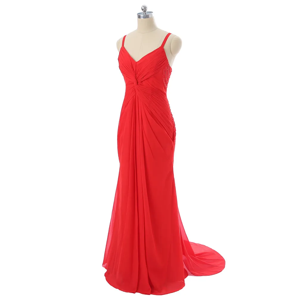 С низким вырезом на спине вечернее платья знаменитостей Русалка тонких бретелях